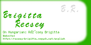 brigitta recsey business card